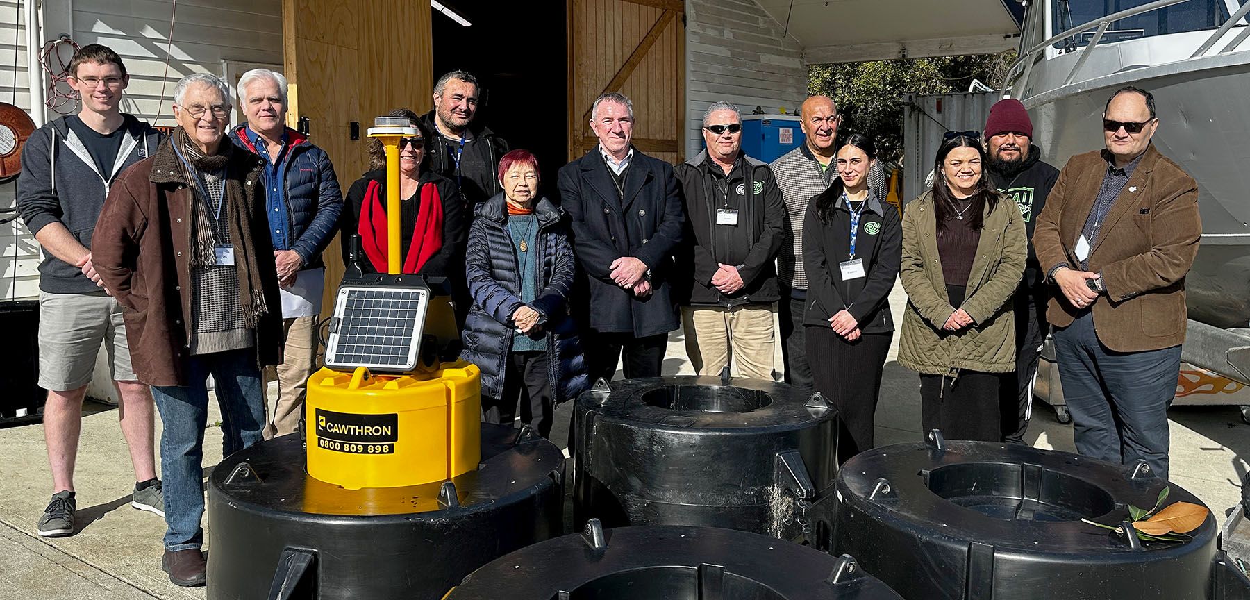 Nest float blessing at Cawthron Institute