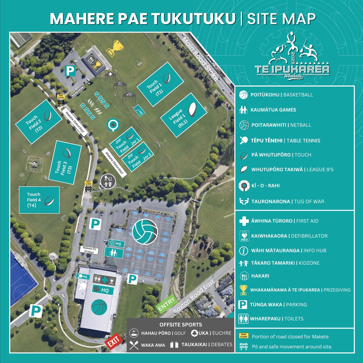 Te Ipukarea: Parking and site map for Saturday