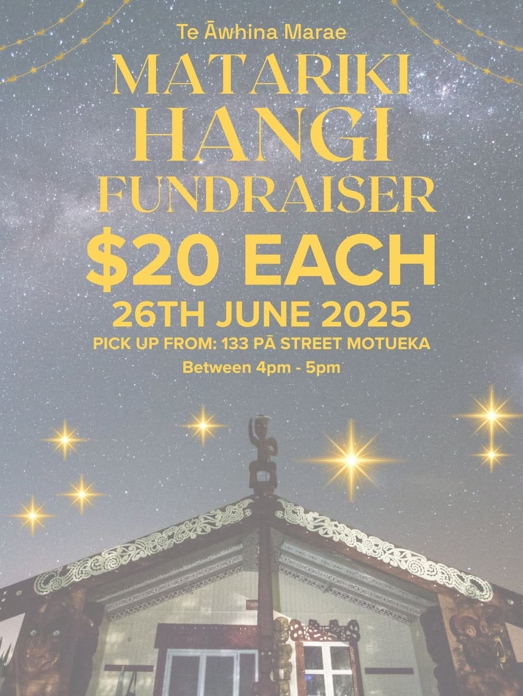 Matariki Hāngī fundraiser for Te Āwhina Marae